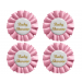 Rozetten Babyshower Roze (4st)