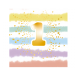 Servetten 1st Birthday Rainbow (16st)