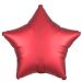 Folieballon Ster Matte Rood 
