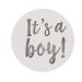 Stickers Rond It's a boy! Zilver (24st)