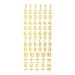 Strass Cijfers Goud (84st)