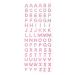 Strass Letters Roze (84st)