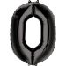 Folieballon Cijfer 0 Zwart XL