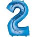 Folieballon 2 Blauw XL