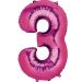 Folieballon 3 Roze XL
