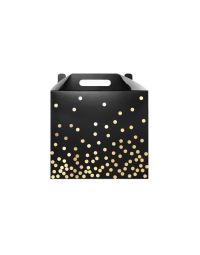 Cadeaudoos Dots Zwart/Goud 12cm (3st) 