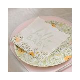 Servetten Hello Baby Floral Ginger Ray (16st) 