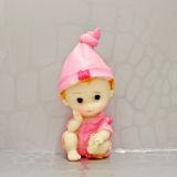 Babybeeldje Zittend Roze