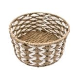 Mand Rond Groot Bruin/Wit (19cm)