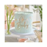 Metalen Taarttopper Oh Baby Goud Ginger Ray 