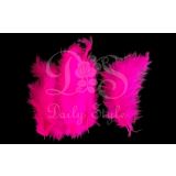 Decoratie Veren Fuchsia ± 50st
