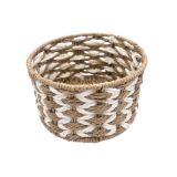 Mand Rond Middel Bruin/Wit (19cm)