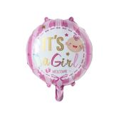 Folieballon It's a Girl 'Welcome' (45cm)