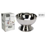 Ijscoupe Zilver - 9x6cm - 4 stuks 