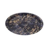 Dienblad Rond Marmer Zwart (32cm) 
