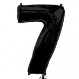 Folieballon 7 Zwart XL