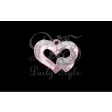 Acryllen Hart Amulet Roze