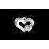 Acryllen Hart Amulet Wit