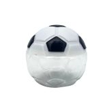 Set van 6 transparante voetbal potjes voor kinderfeestjes en traktaties