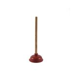 Ontstopper met rubber en houtsteel
