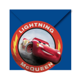 Uitnodigingen Cars - 6 stuks