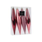 Hangdeco Ijspegel Rood (4st) 