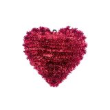Hart Tinsel Metallic Rood 