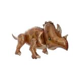 3D Folieballon Dino Triceratop Bruin (95x50x33cm)