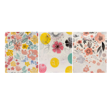 Cadeautassen M Bloemen - 26x10x32cm - 3 stuks