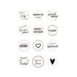Stickers met tekst Mix (24st)