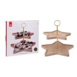 Etagere 2-laags Ster Bamboe