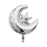 Folieballon Maan & Ster Zilver – Perfecte Decoratie voor Elke Gelegenheid