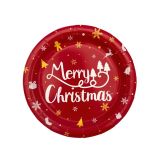 Bordjes Merry Christmas Rood - Perfect voor je Feest!