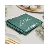 Luxe groene servetten Kerst