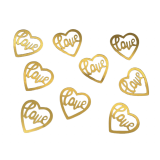 Tafelconfetti Love Hart Goud - Luxe Bruiloft Decoratie
