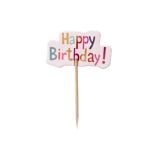 Prikkers Happy Birthday! - 7,5cm - 12 stuks