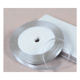 Satijnlint 6mm Zilver