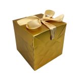 Cadeaudoos Geruit Goud 10cm - Luxe cadeauverpakking