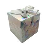 Luxueuze Cadeaudoos Geruit Zilver 10cm