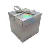 Cadeaudoos Geruit Zilver 15cm