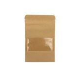 Bewaarzak Kraft met venster - 12x20cm - 12 stuks 