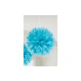 Pompom 48cm Blauw