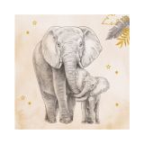 Servetten Baby Safari Nude 25cm (20st)