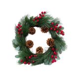 Luxe Kerstkrans met rode bessen - 40cm