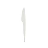 Plastic witte messen van 17,5 cm, verpakt per 50 stuks, ideaal voor diverse gelegenheden.
