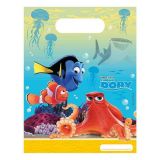 Uitdeelzakjes met Dory, Nemo en Hank, gedrukt op plastic, perfect voor traktaties en feestversieringen.