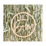 Houten Hanger Hey Baby Botanical Ginger Ray