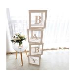 XL BABY Deco Blokken Wit (4st) 