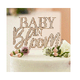 * Houten Taarttopper Baby in Bloom Ginger Ray