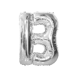 Folie Ballon B Zilver 40cm
